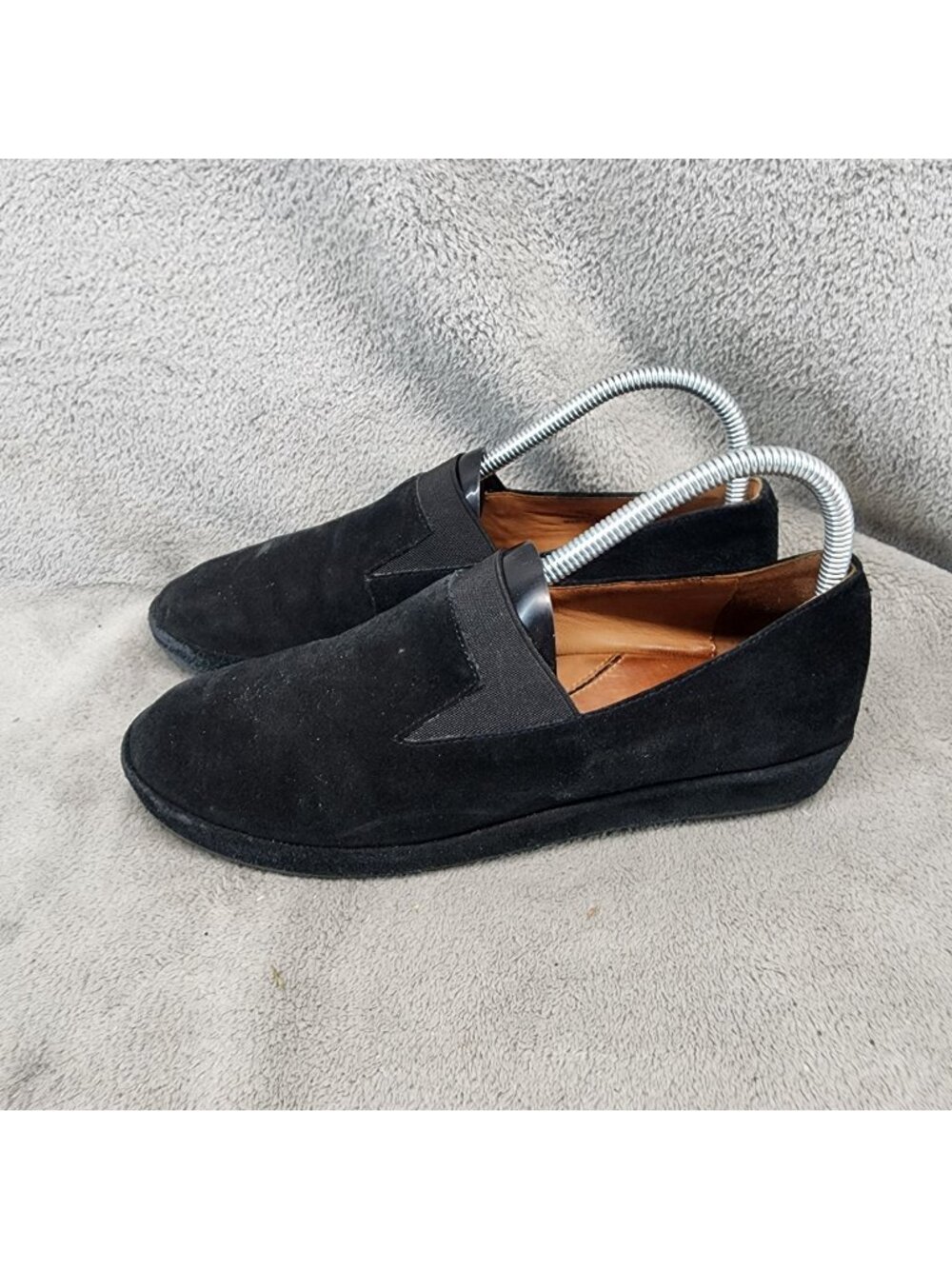 L'Amour Des Pieds Shoes Womens 7.5 Corrine Black Suede Leather Loafers *Read*